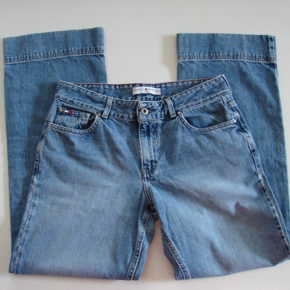 Tommy Jeans Big Hem Stove Pipe 32" Scrub Wash Sz 8 - Picture 9 of 16